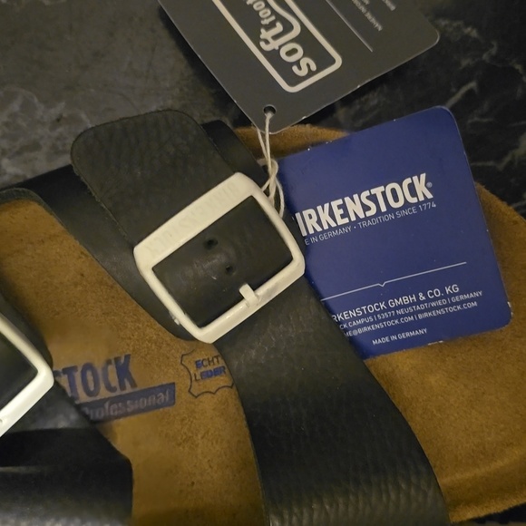 Birkenstock Milano Leather Sandals, Navy With White Buckles, Size 11M, $180.00US - Picture 4 of 16